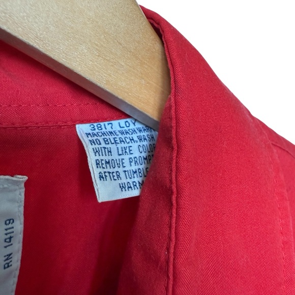 VTG 90s Ely Country Charmers Western Pearl Snap Shirt Womens L Red Embroidered - Picture 11 of 11